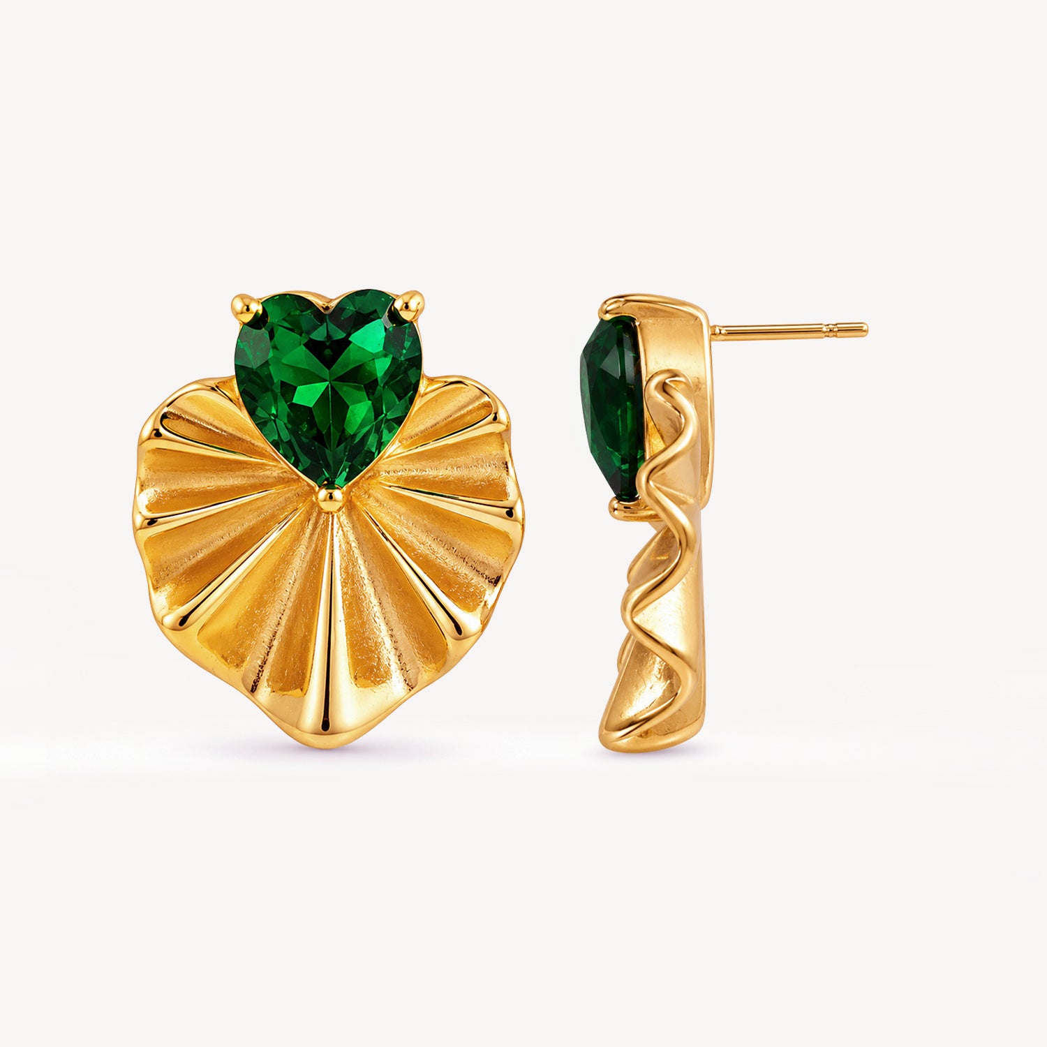 Emerald Sunburst Studs