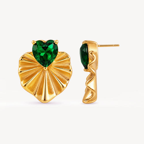 Emerald Sunburst Studs