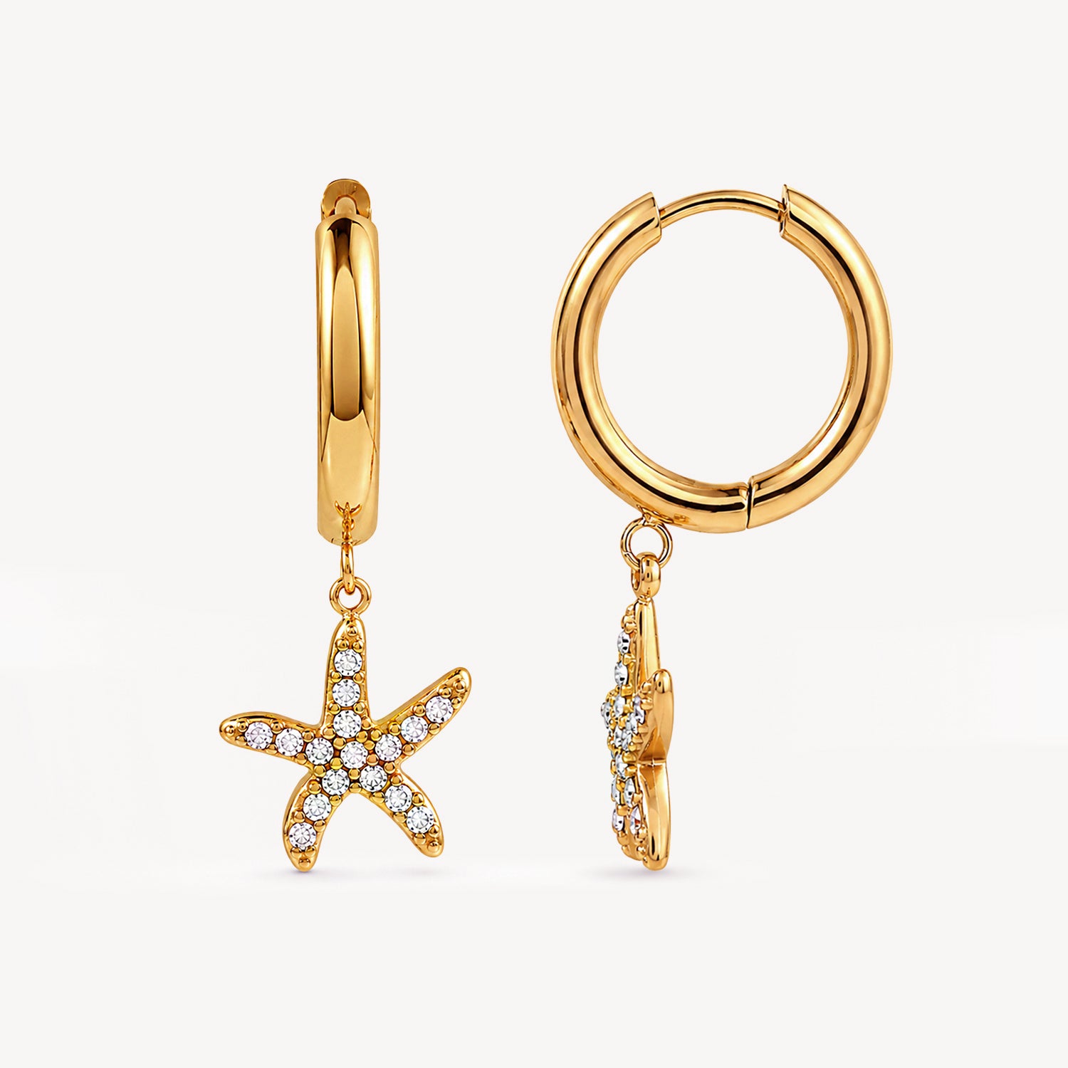 Starfish Charm Huggies