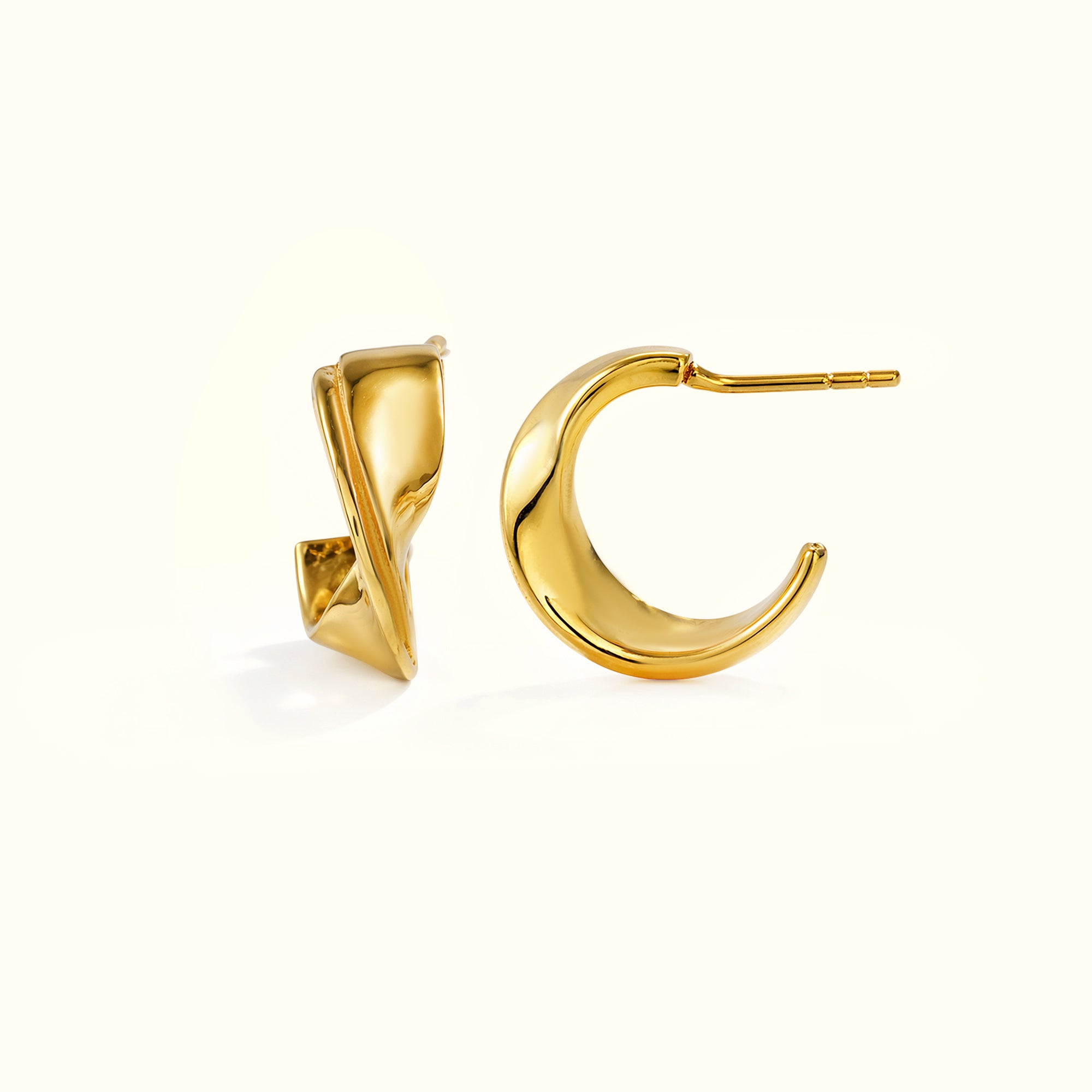Satin Fold Hoops