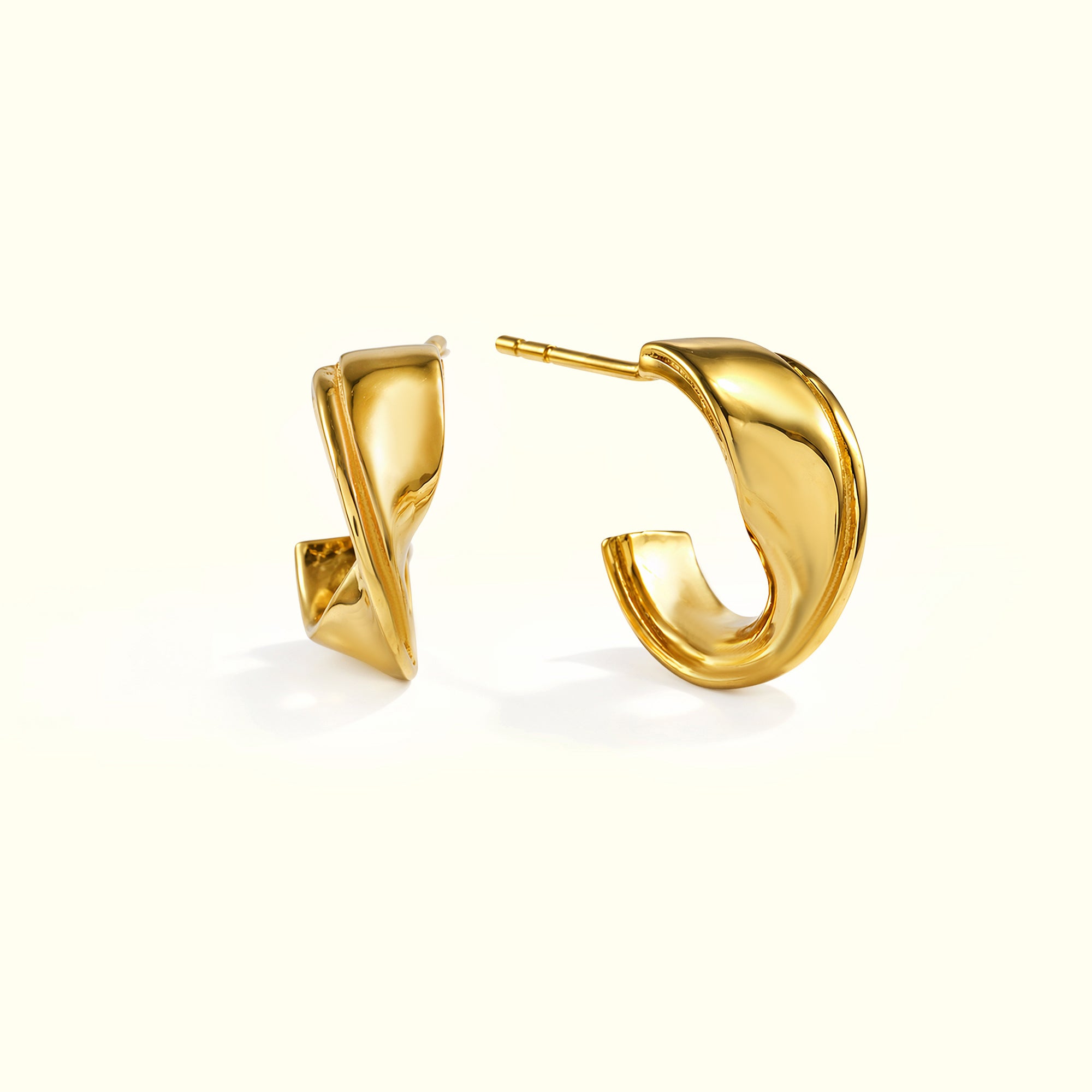Satin Fold Hoops