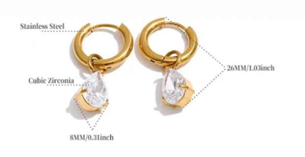 Teardrop Hoops