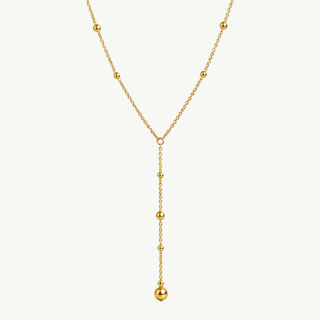 Beaded Drop Lariat Necklace